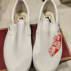 Vans Classic White Slip-On Sneakers